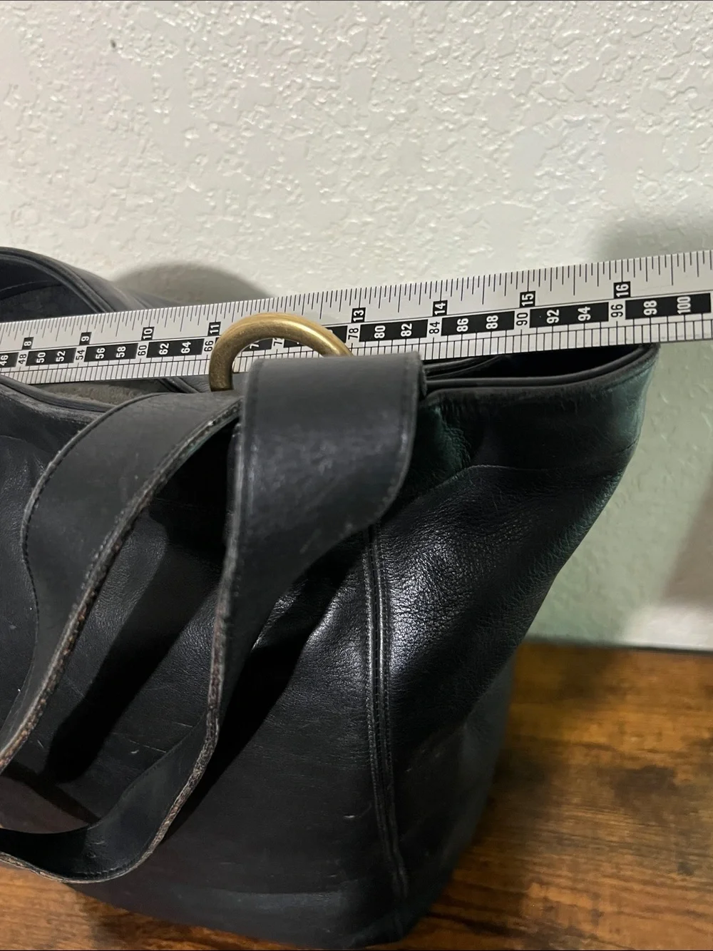 Rare Coach Black Leather Hobo Bag